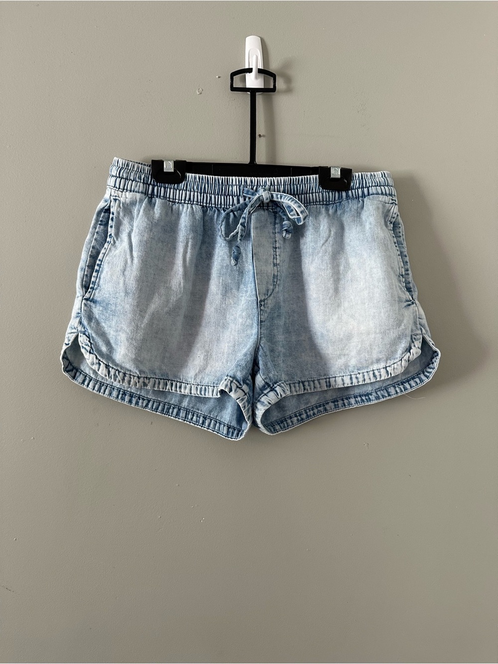 aerie Light Blue Denim Drawstring shorts